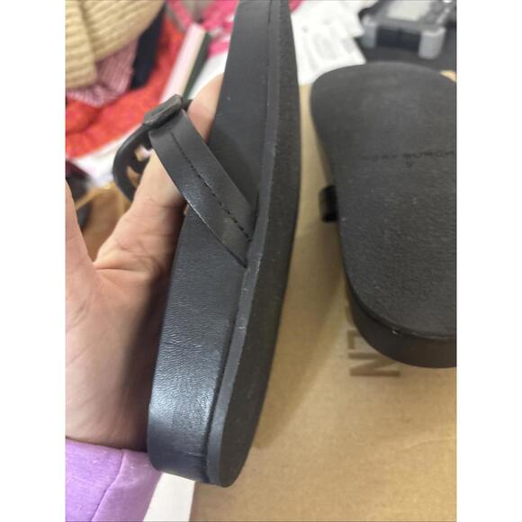 Tory Burch Miller Cloud Leather Sandal BLACK US 5 AUTHENTIC - Picture 11 of 16